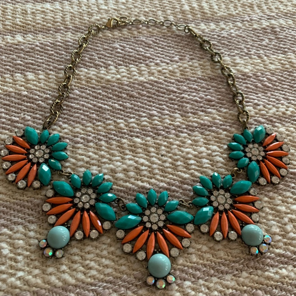 Colorful Floral Statement Necklace